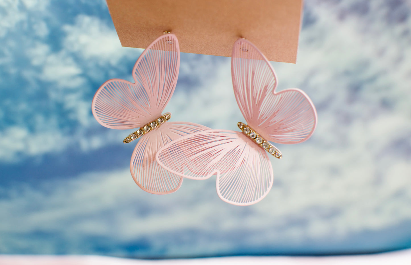 Pink Butterfly Earnings